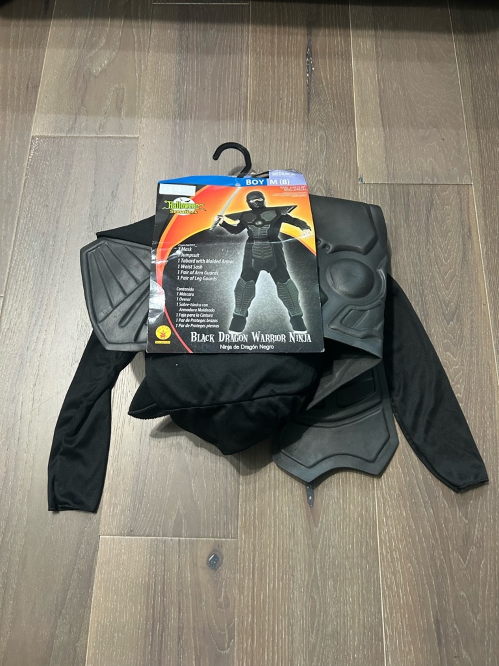 Rubies 2015 black dragon warrior ninja child costume. Med 8(hs)